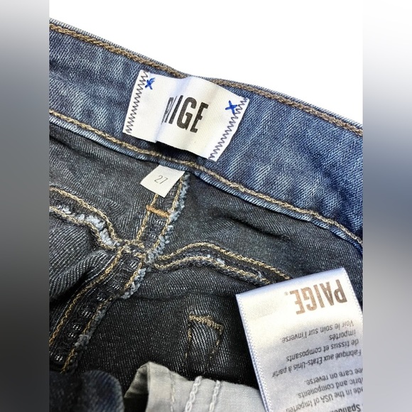 Paige Jeans Size 27 Skinny Leg Blue Denim Made In USA - Picture 3 of 5